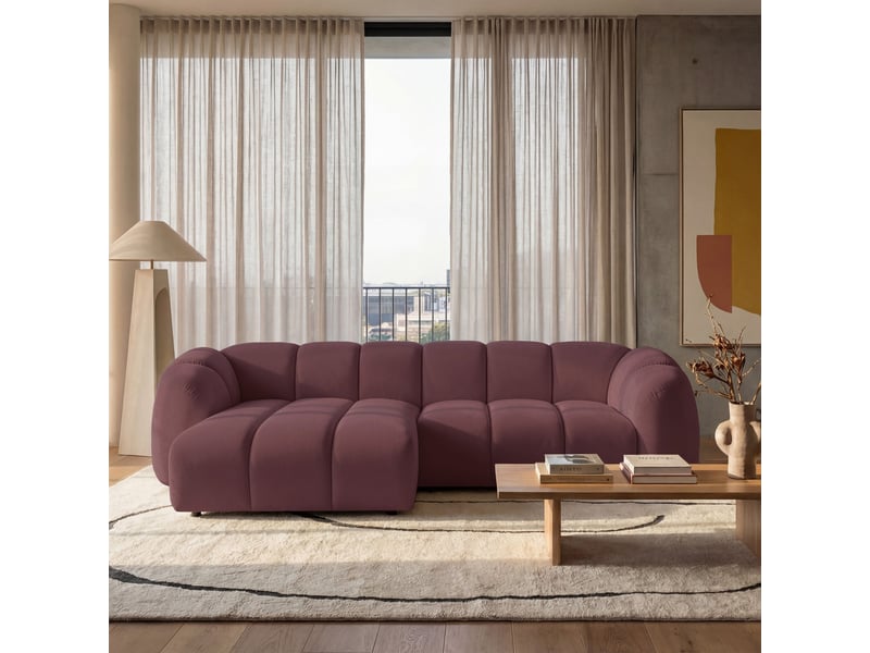  Selsey millma - canapé d'angle - 300 cm - velours rose Millma - Conforama B