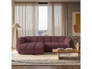 Selsey millma - canapé d'angle - 300 cm - velours rose