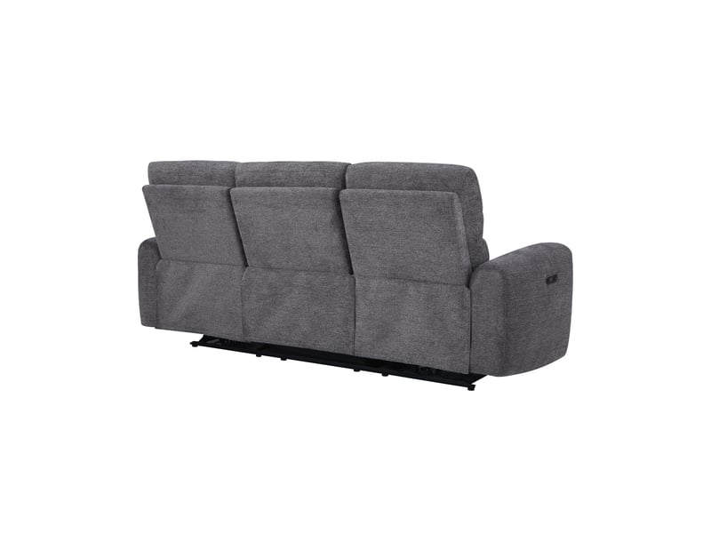  Canape droit relax électrique gris 3 pla  - Conforama D