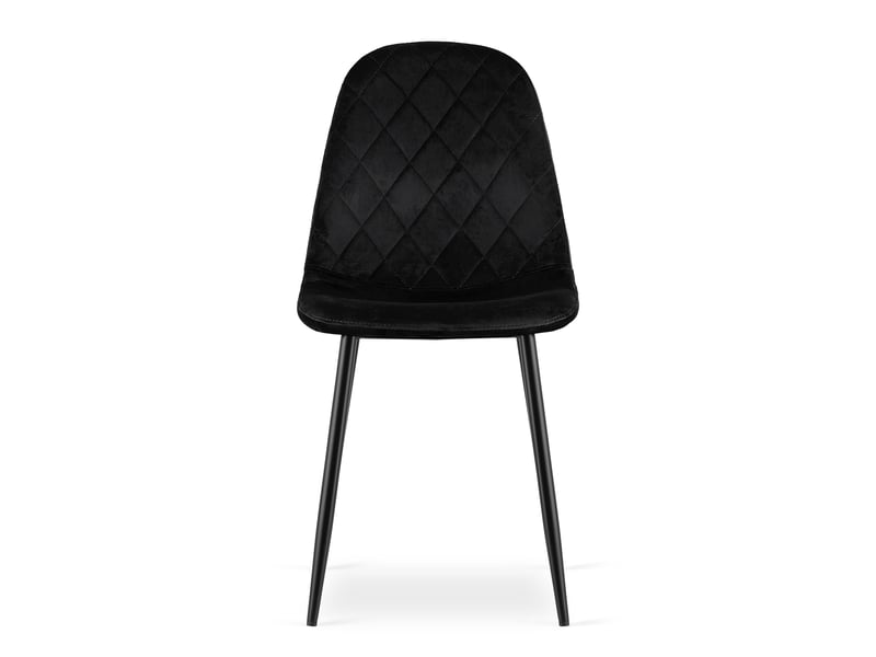 Family chaise asti - velours noir x 3  - Conforama C