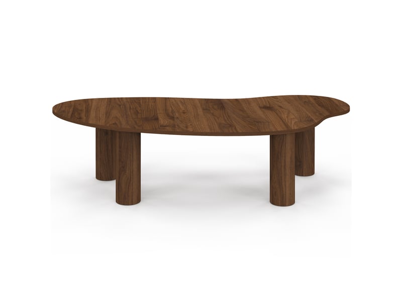  Table basse organique 140 cm bois effet noyer  - Conforama C