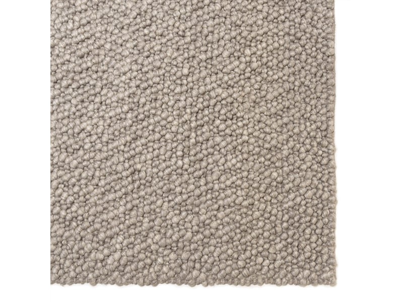  Quentin - tapis rectangulaire 300x400cm en laine bouclée couleur gris  - Conforama C