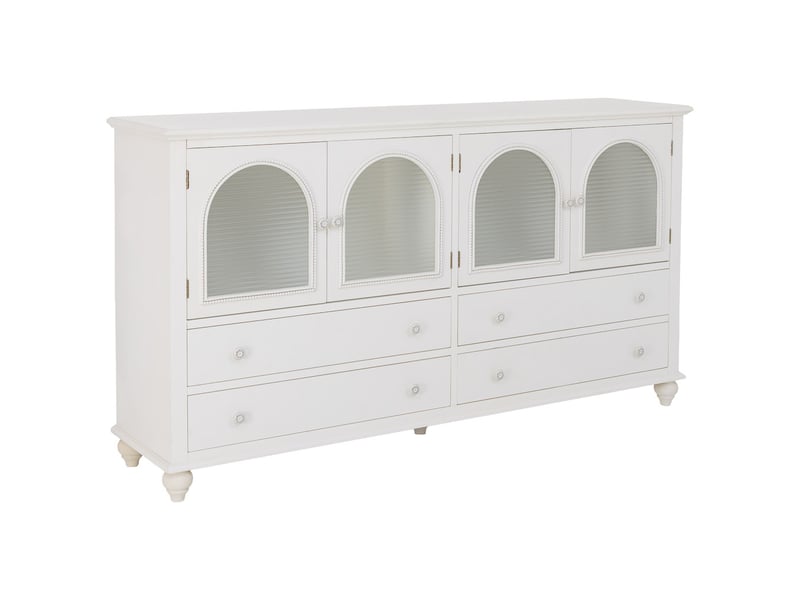  Buffet en bois blanc 160x38x88 cm h  - Conforama A