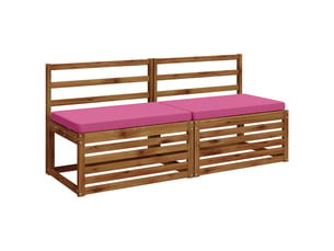 Lot de 2 coussins de banc, coussins d'assise vught 100 % polyester rose cf58061