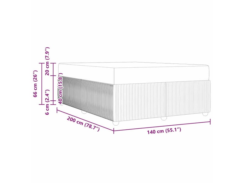  Lit double | lit adulte | cadre de lit avec matelas crème 140x200 cm tissu  - Conforama C