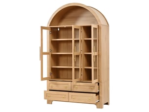 Buffet 3 porte(s) 4 tiroir(s) <strong>MEULVA</strong> <strong></strong> - 110 cm coloris naturel