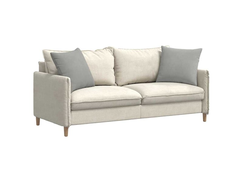 Lot de 2 coussins de canapé, coussins décoratifs tissu gris clair 50 x 50 cm cf58841 - Conforama C