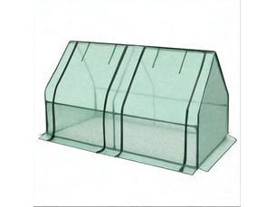 Mini-serre de jardin 180 x 90 x 90 cm en pe vert avec structure en acier, protection et aération pour vos cultures