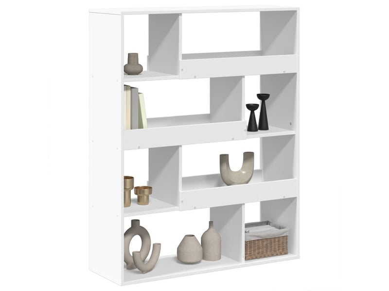  Cloison bibliothèque, meuble de rangement blanc 100x33x125,5 cm bois d'ingénierie shl218  - Conforama C