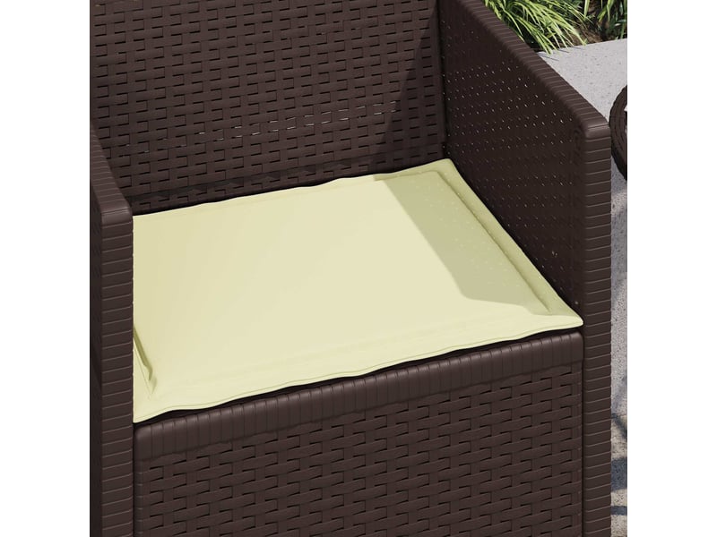  Lot de 4 coussins de siège, coussins décoratifs polyester crème 47 x 36 x 2 cm cf59949  - Conforama D