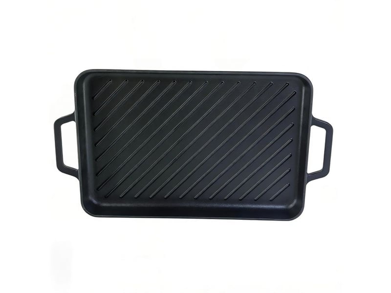  Plancha rectangulaire 44cm fonte d'acier tous feux dont induction four noir arthur martin am4401  - Conforama B
