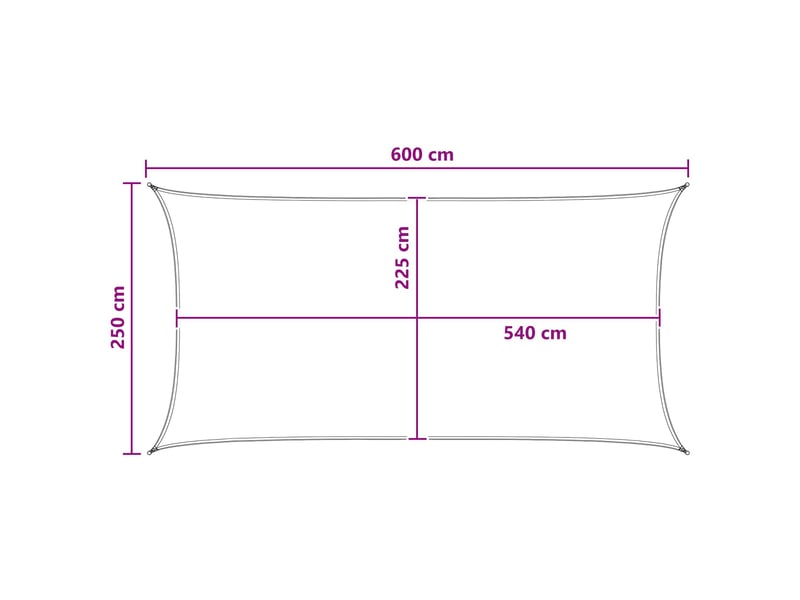  Vidaxl voile d'ombre taupe 2,5 x 6 m hdpe  - Conforama C