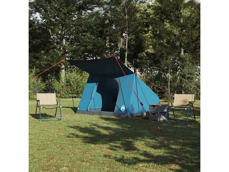  Tente de camping 4 personne bleu taffetas imperméable shl48494  - Conforama B