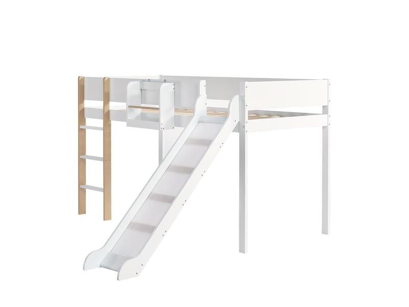  Lit superposé en bois blanc et nature 90x200 cm  - Conforama A