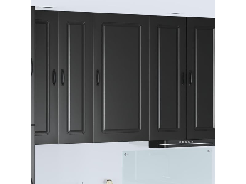  Meuble mural de cuisine | armoire de cuisine noir 50x31x100cm  - Conforama B