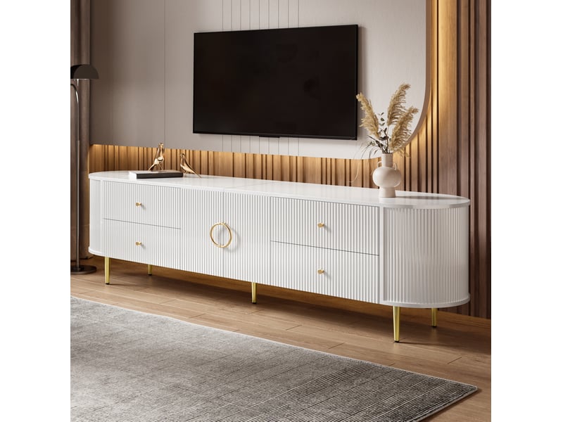  Meuble tv 180 cm avec rangements et passe-câbles evryae  - Conforama B