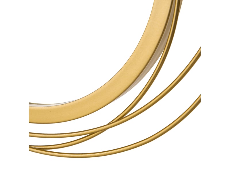  Décoration murale 4 miroirs ronds 107x56 cm – doré – cadres métalliques entrelacés pour intérieur  - Conforama D
