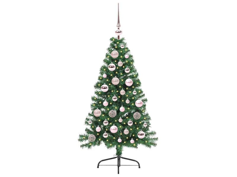  Sapin de noël artificiel, arbre de noël pré-éclairé vert 120 cm pvc shl7647  - Conforama C