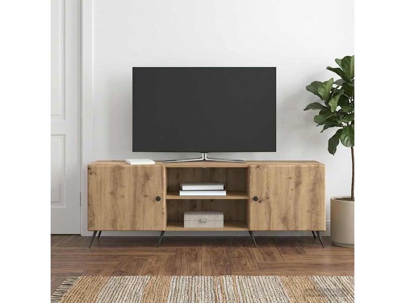  Meuble tv - banc tv - meuble de rangement 150 x 31 x 50 cm chêne artisanal bois d'ingénierie  - Conforama D