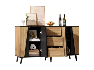 Buffet 2 porte(s) 3 tiroir(s) OXEZA - 120 cm coloris bicolore
