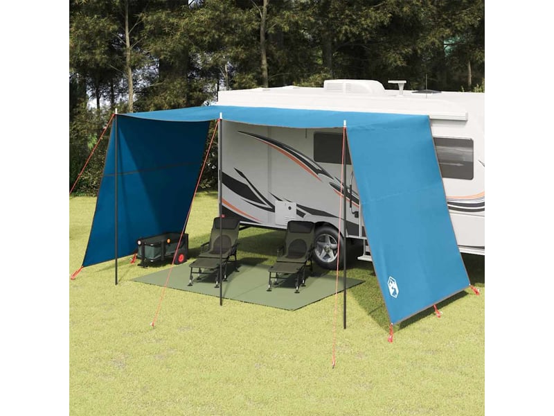 Bâche de camping, tarp de camping résistant à l'eau bleu 402x240x240 cm - Conforama B