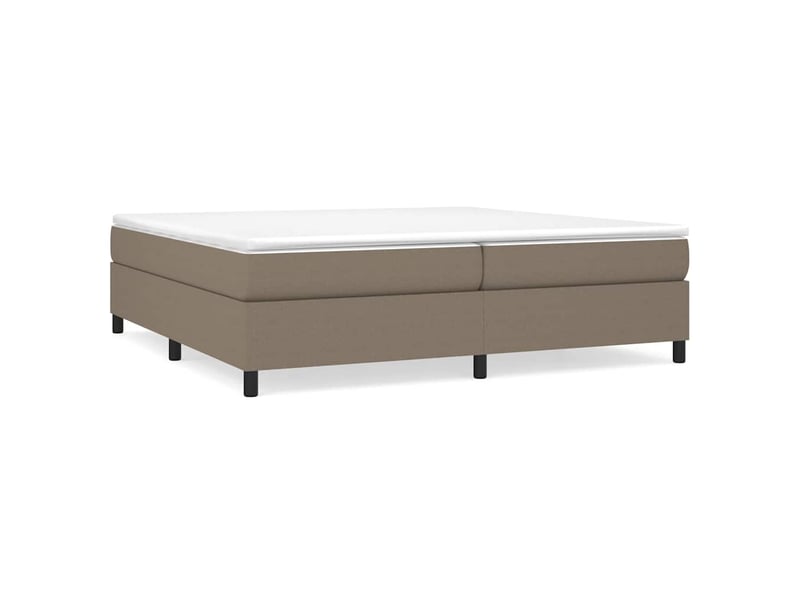  Lit double- lit adulte -  cadre de lit à lattes taupe 200x200 cm tissu  - Conforama A