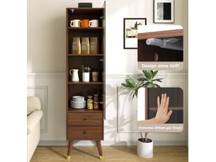 Vitrine coloris bois foncé <strong>DESVIAE</strong> <strong></strong> - 39.8 cmx35 cm