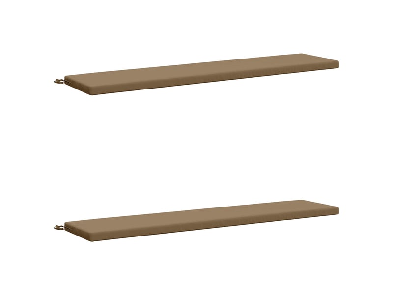 Lot de 2 coussins de banc, coussins d'assise soest 100 % polyester taupe cf57446 - Conforama A