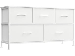 Commode de rangement moderne 30 x 98,8 x 52,2 cm 9 tiroirs fonctionnels ambiance cosy en mdf blanc 12_0012975