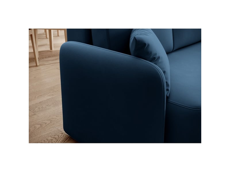 Canapé d'angle collection hedson coloris bleu marine - Conforama D