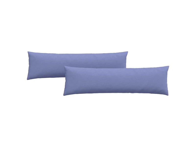  Lot de 2 coussins de canapé, coussins décoratifs tissu bleu denim 145 x 40 cm cf58784  - Conforama A