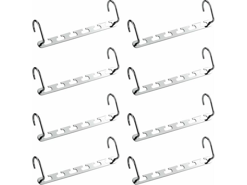 8pcs cintre multiple porte-manteaux, porte cintres gain de place pour dressing, organisateur de cintre magique en métal, rangement de chemises,vestes,vêtements dans penderie,placard,armoire - Conforama A
