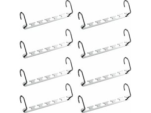 8pcs cintre multiple porte-manteaux, porte cintres gain de place pour dressing, organisateur de cintre magique en métal, rangement de chemises,vestes,vêtements dans penderie,placard,armoire