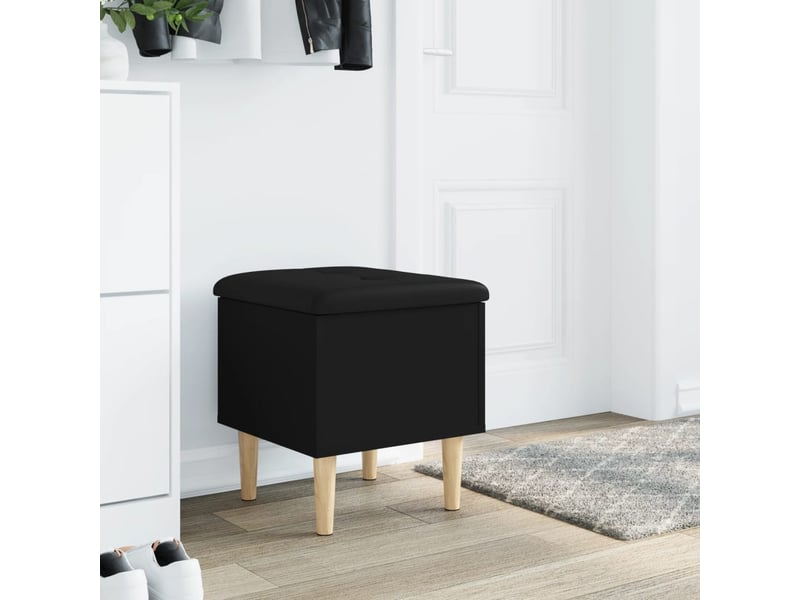  Banc chambre, banc de rangement noir 42x42x46 cm bois d'ingénierie  - Conforama C