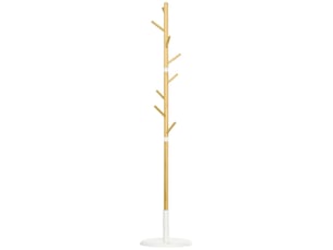 Portemanteau sur pied avec 8 patères en bambou et mdf ø 37,8x175,6 cm
