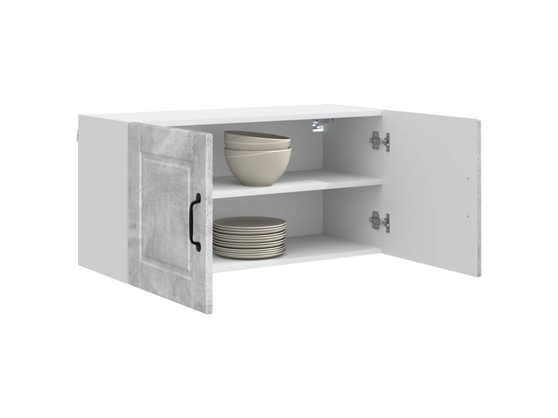  Armoire de cuisine gris béton 80x31x40cm bois d'ingénierie shl7307  - Conforama C