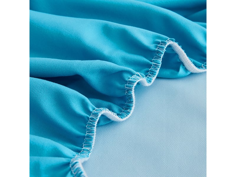  Drap housse 160x200cm avec bonnet 30cm – lac bleu  - Conforama D