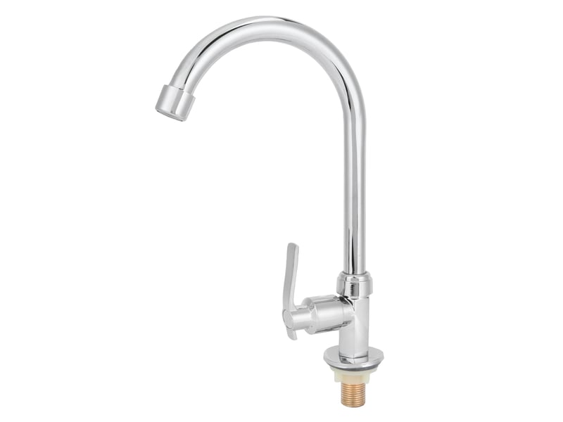  Robinet d'eau froide simple g12, cuisine domestique, lavabo, robinet d'évier rotatif en acier inoxydable  - Conforama B