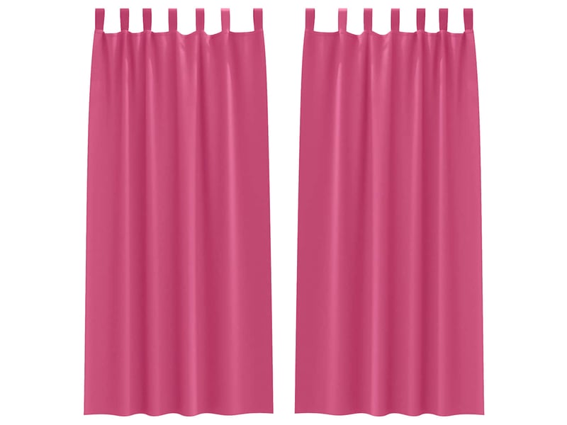 Lot de 2 rideaux occultants, rideaux black-out avec anneaux rose vif 245 x 140 cm cf44763 - Conforama A
