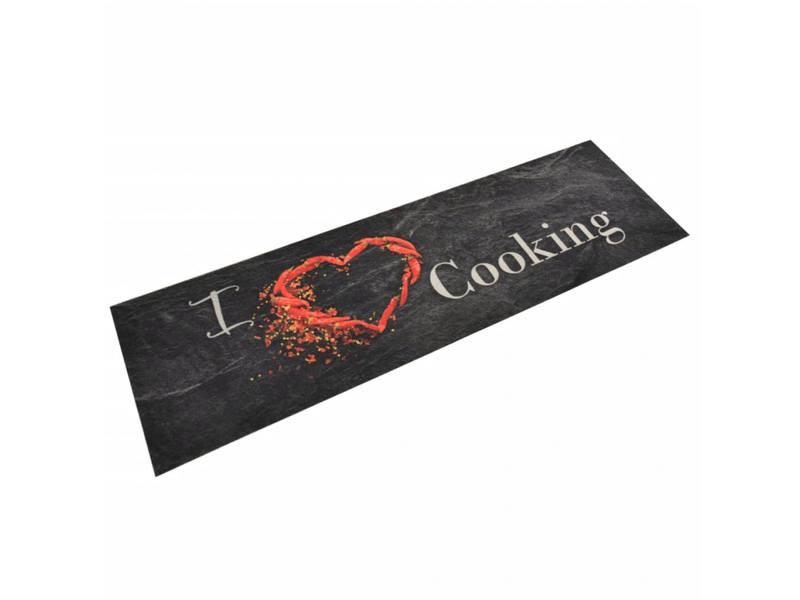  Tapis de cuisine lavable en velours cooking noir 45x150 cm - comfortxl 136549 - Conforama B
