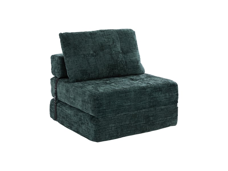  Canapé droit convertible 1 pl tissu vert canapé vert - Conforama A
