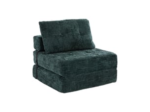 Canapé droit convertible <strong>MERAX</strong> <strong>canapé vert</strong> 1 place Tissu vert