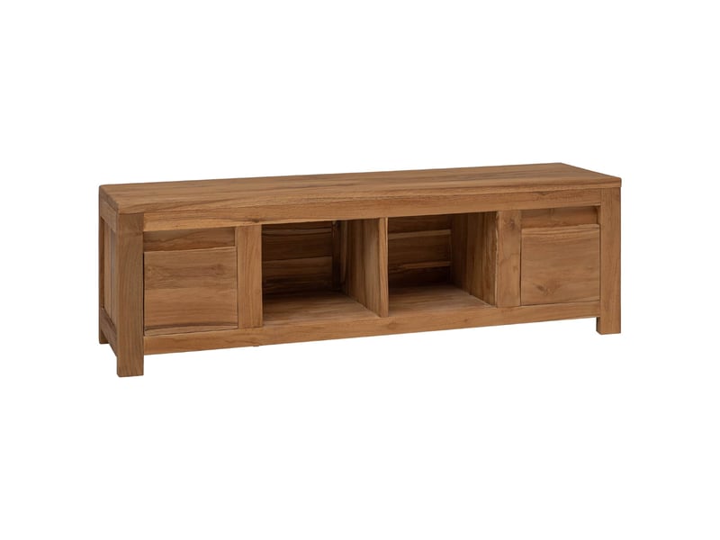  Meuble tv - banc tv - meuble de rangement 110 x 30 x 35 cm naturel bois de teck massif  - Conforama B