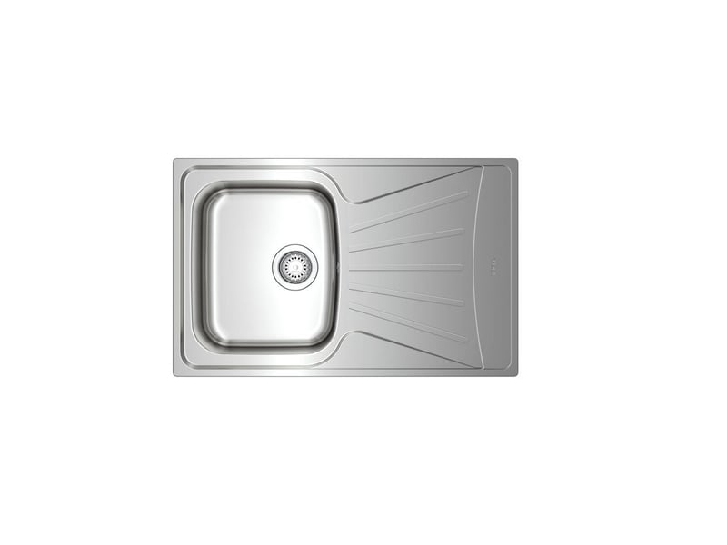  Evier encastrable inox mat starbright 45 1 cuve 1 egouttoir reversible 790x500 mm TEK1703029588301 - Conforama D