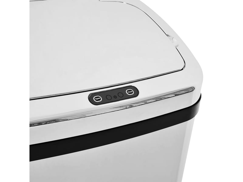  Poubelle de cuisine automatique à capteur 50 l en acier inoxydable argenté  - Conforama D