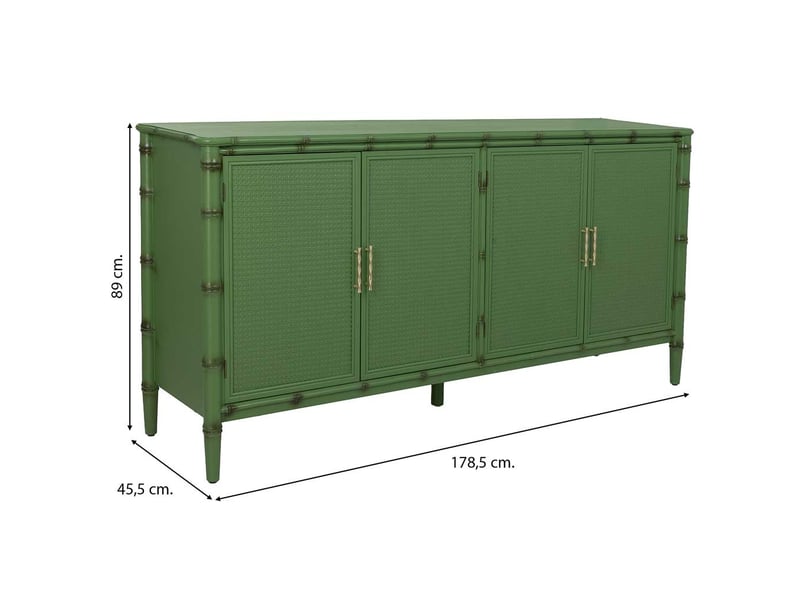  Buffet en bois vert 178,5x45,5x89 cm h  - Conforama C