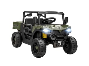 Voiture électrique 12 v pour enfants avec télécommande, suspension, coffre et musique, 3-8 ans, verte