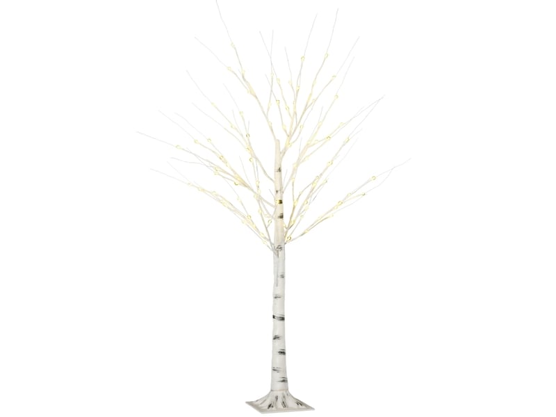 Arbre lumineux led 22x22x150 cm branches flexibles métal blanc - Conforama A