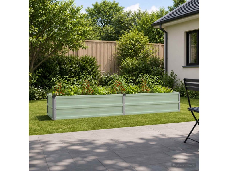  Jardinière - jardin surélevé vert pastel 160 x 40 x 24 cm  - Conforama B