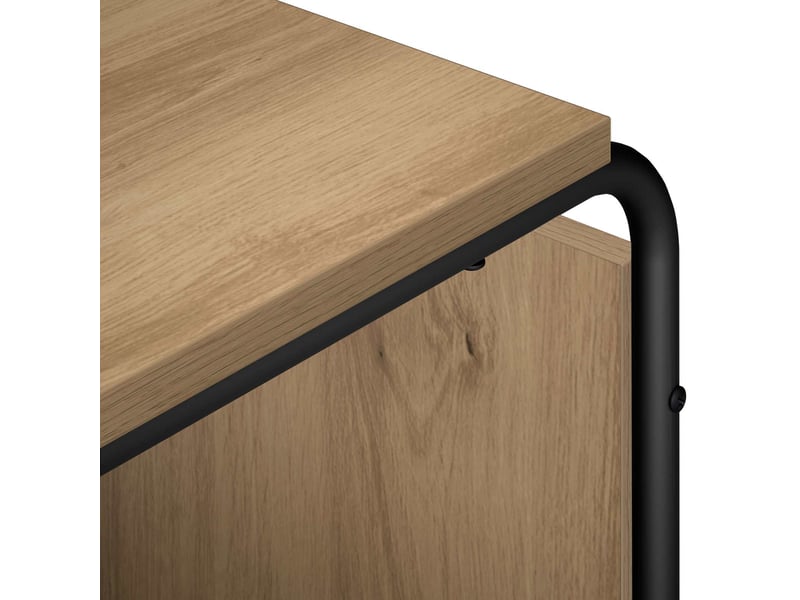  Meuble tv moderne, banc tv 80x36x45 cm chêne artisanal bois d'ingénierie  - Conforama E